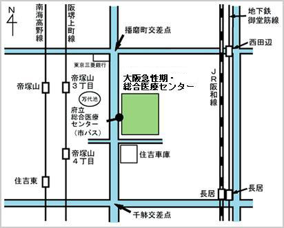 お車でお越しの方への付近案内図