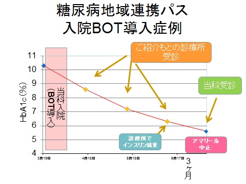 糖尿病地域連携パス入院BOT導入症例