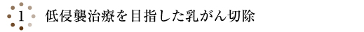 【1.低侵襲治療を目指した乳がん切除】