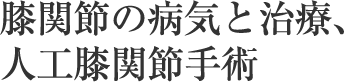 膝関節の病気と治療、人工膝関節手術